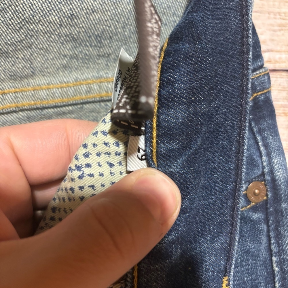 7 For All Mankind Men's Rhigby Skinny Straight Jeans Button Fly 29 X 28 - Picture 6 of 12